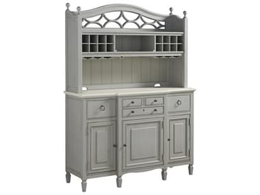 Universal Furniture Summer Hill French Gray Buffet with Hutch UF986670C