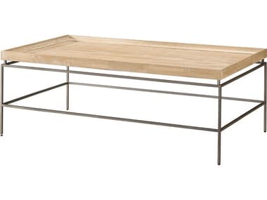 Universal Furniture Modern Farmhouse Preston 50" Rectangular Wood Rustic Natural Oak Coffee Table UFU011D829