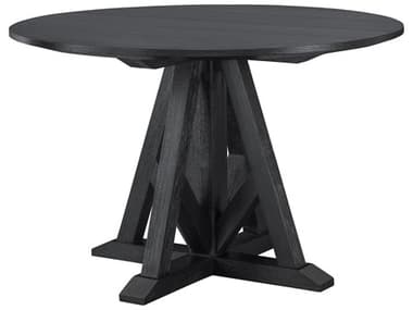 Universal Furniture Modern Farmhouse Wright 48" Round Wood Charcoal Dining Table UFU011F657