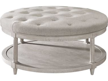 Universal Furniture Fredrickson Nickel / Dover White Ottoman UFU178830