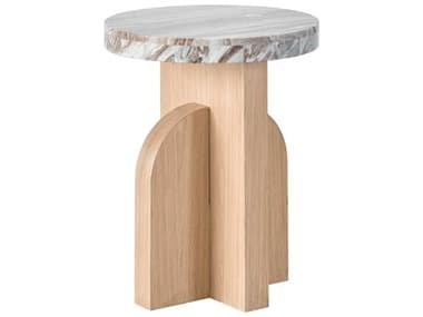 Universal Furniture Nomad Marble / Tech Oak 18'' Wide Round End Table UFU181821