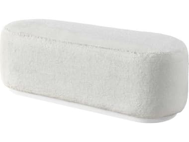 Universal Furniture Tranquility 54" Glacier White Fabric Upholstered Accent Bench UFU195F380