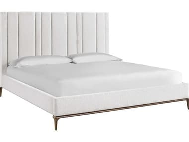Universal Furniture Erinnv X Summerland Berber Snow White Upholstered Queen Panel Bed UFU225210B