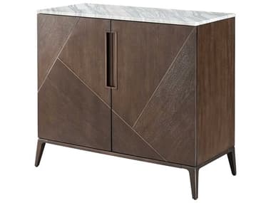 Universal Furniture Erinnv X 40" Wide Calacatta Marble Walnut Brown Wood Accent Chest UFU225B830