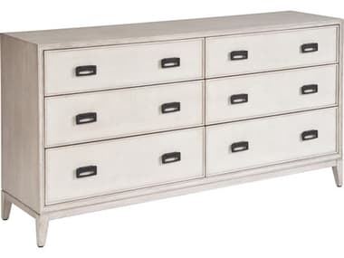 Universal Furniture Coalesce Estelle 70" Wide 6-Drawers White Double Dresser UFU301040