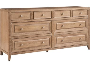 Universal Furniture Weekender 72" Wide 8-Drawers Brown Oak Wood Double Dresser UFU330040