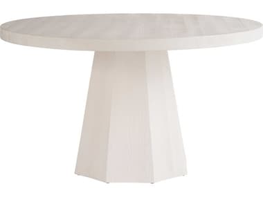 Universal Furniture Weekender Mackinaw 54-74" Extendable Round Wood White Sand Dining Table UFU330A656