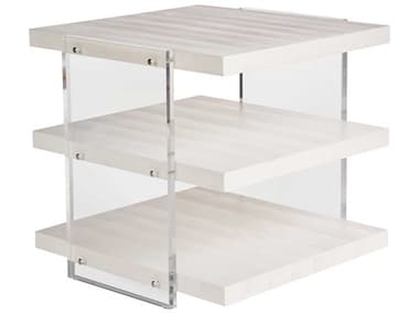 Universal Furniture Weekender St Kitts 26" Rectangular Wood White Sand End Table UFU330A802
