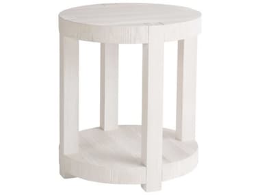 Universal Furniture Weekender Hermosa 21" Round Wood White Sand End Table UFU330A827