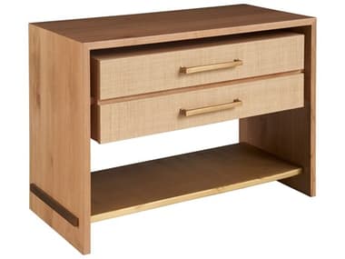 Universal Furniture Modern Oak and Rafiia Jonah Nighstand UFU365357