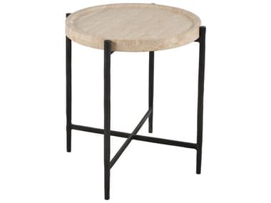 Universal Furniture Modern Travertine/bronze Theron Round End Table UFU365815