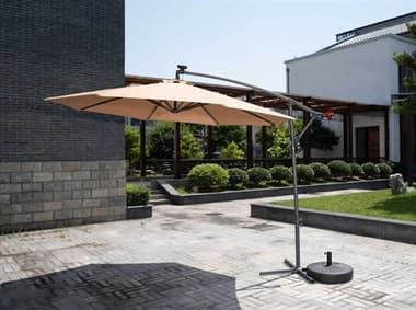 Unique Outdoor Furniture Beige 10 Feet Umbrella with LED Light UNO10UMBBG