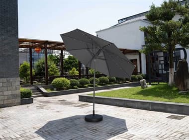 Unique Outdoor Furniture Dark Grey 9 Feet Umbrella with LED Light UNO9UMBDG