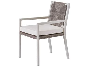 Coastal Living Outdoor Tybee Greige Wicker / Chalk Aluminum Cushion Dining Chair UOFU012633