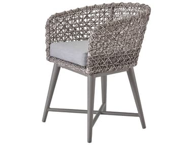 Coastal Living Outdoor Fog Aluminum / Soft Gray Wicker Steel Cushion Dining Chair UOFU012726