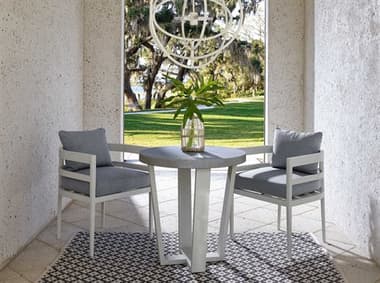 Coastal Living Outdoor South Beach Chalk Aluminum 28'' Round Dining Table UOFU012749SET