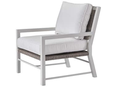 Coastal Living Outdoor Tybee Chalk Aluminum / Greige Wicker Steel Cushion Lounge Chair UOFU012835