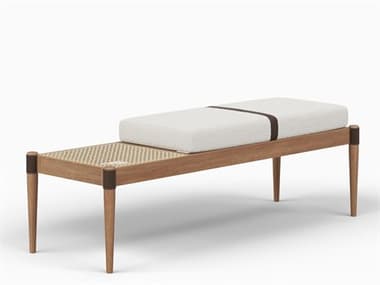 Urbia Modern Brazilian Bello Noodles Natural Nozes Brown Upholstered Accent Bench URBBMJ7192408