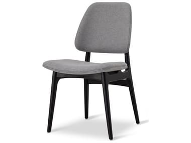 Urbia Modern Brazilian Ariel Side Chair Essence Grey Upholstery Ebano Frame URBBSM20800102