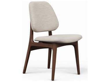 Urbia Modern Brazilian Ariel Side Chair Medley Ivory Upholstery Nogal Frame URBBSM20800106