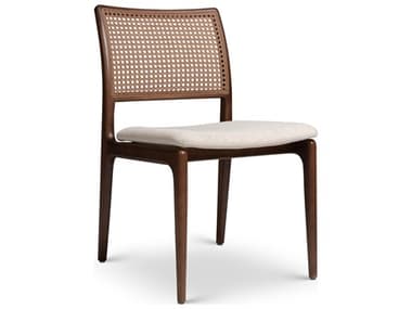 Urbia Modern Brazilian Charlotte Cane Side Chair Medley Ivory Seat Nogal Frame Nogal Cane Webbing URBBSM20806806