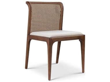 Urbia Modern Brazilian Eloa Solid Wood White Fabric Upholstered Side Dining Chair URBBSM20808108