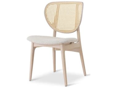 Urbia Modern Brazilian Joelma Cane Side Chair Boucle Crafted Glaze Seat Nevoa Frame Natural Cane Webbing URBBSM20809002