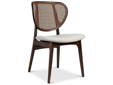 Urbia Modern Brazilian Joelma Cane Side Chair Medley Ivory Seat Nogal Frame Nogal Cane Webbing URBBSM20809004