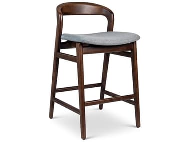 Urbia Modern Brazilian Velma Counter Stool Essence Grey Seat Nogal Frame URBBSM20812208