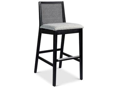 Urbia Modern Brazilian Nardia Cane Bar Stool Boucl? Crafted Glaze Seat Ebano Frame Ebano Cane Webbing URBBSM21829706