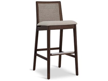 Urbia Modern Brazilian Nardia Cane Bar Stool Medley Ivory Seat Nogal Frame Nogal Cane Webbing URBBSM21829708