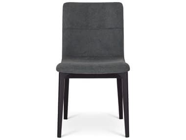 Urbia Modern Brazilian Oak Wood Black Upholstered Armless Dining Chair URBBSM23995502