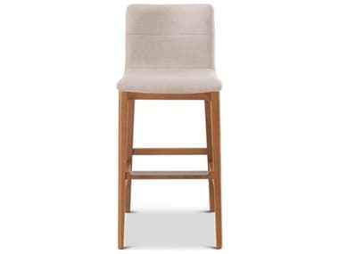 Urbia Modern Brazilian Harvest Natural Domasco Upholstered Oak Wood Bar Stool URBBSM23996504