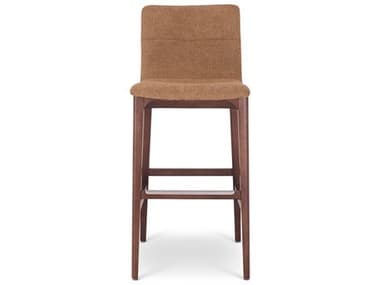 Urbia Modern Brazilian Jackpot Terracotta Nogal Upholstered Oak Wood Bar Stool URBBSM23996506