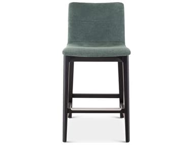 Urbia Modern Brazilian Jackpot Teal Ebano Upholstered Oak Wood Counter Stool URBBSM23997102