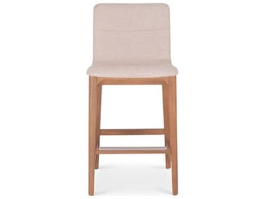 Urbia Modern Brazilian Harvest Natural Domasco Upholstered Oak Wood Counter Stool URBBSM23997104