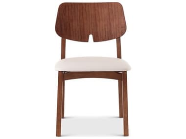 Urbia Modern Brazilian Oak Wood Beige Upholstered Armless Dining Chair URBBSM24040516