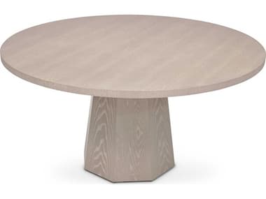 Urbia Ie Series 60" Round Wood Taupe Grey Dining Table URBIEKADT60GY