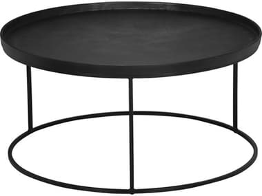 Urbia Elements Round Metal Antique Zinc Black Sana Coffee Table URBIJSANACTAZ