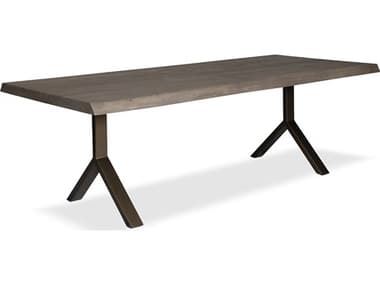 Urbia Brooks Dining Table Y Base Sandblasted Grey Top Brass Base URBILBRODT079GY0503