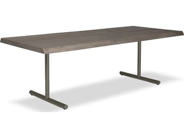 Urbia Brooks Dining Table T Base Sandblasted Grey Top Pewter Base URBILBRODT079GY0704