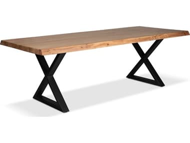 Urbia Brooks Dining Table Base Teak Top Black Base URBILBRODT079TK0402