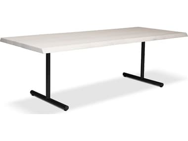 Urbia Brooks Dining Table T Base White Wash Top Black Base URBILBRODT079WW0702