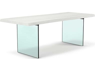 Urbia Brooks White Wash / Clear 92'' Wide Rectangular Dining Table URBILBRODT092WW0101