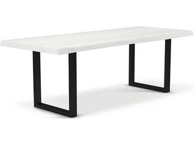 Urbia Brooks White Wash / Black 92'' Wide Rectangular Dining Table URBILBRODT092WW0302