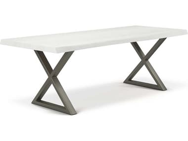 Urbia Brooks White Wash / Pewter 92'' Wide Rectangular Dining Table URBILBRODT092WW0404
