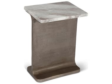 Urbia Marbelle I-Beam Rectangular Marble End Table URBIMH1179402