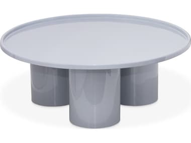 Urbia Eclat Round Metal Pearl Blue Coffee Table URBISNF075APBL