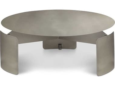Urbia Senshi 36" Round Metal Industrial Nickel Coffee Table URBISNF084BIN