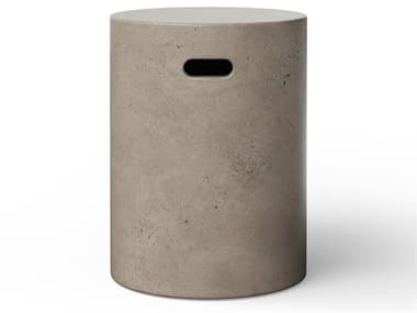 Urbia Cylinder Concrete Dark Grey Gray Accent Stool URBVGSCYLSTOOL